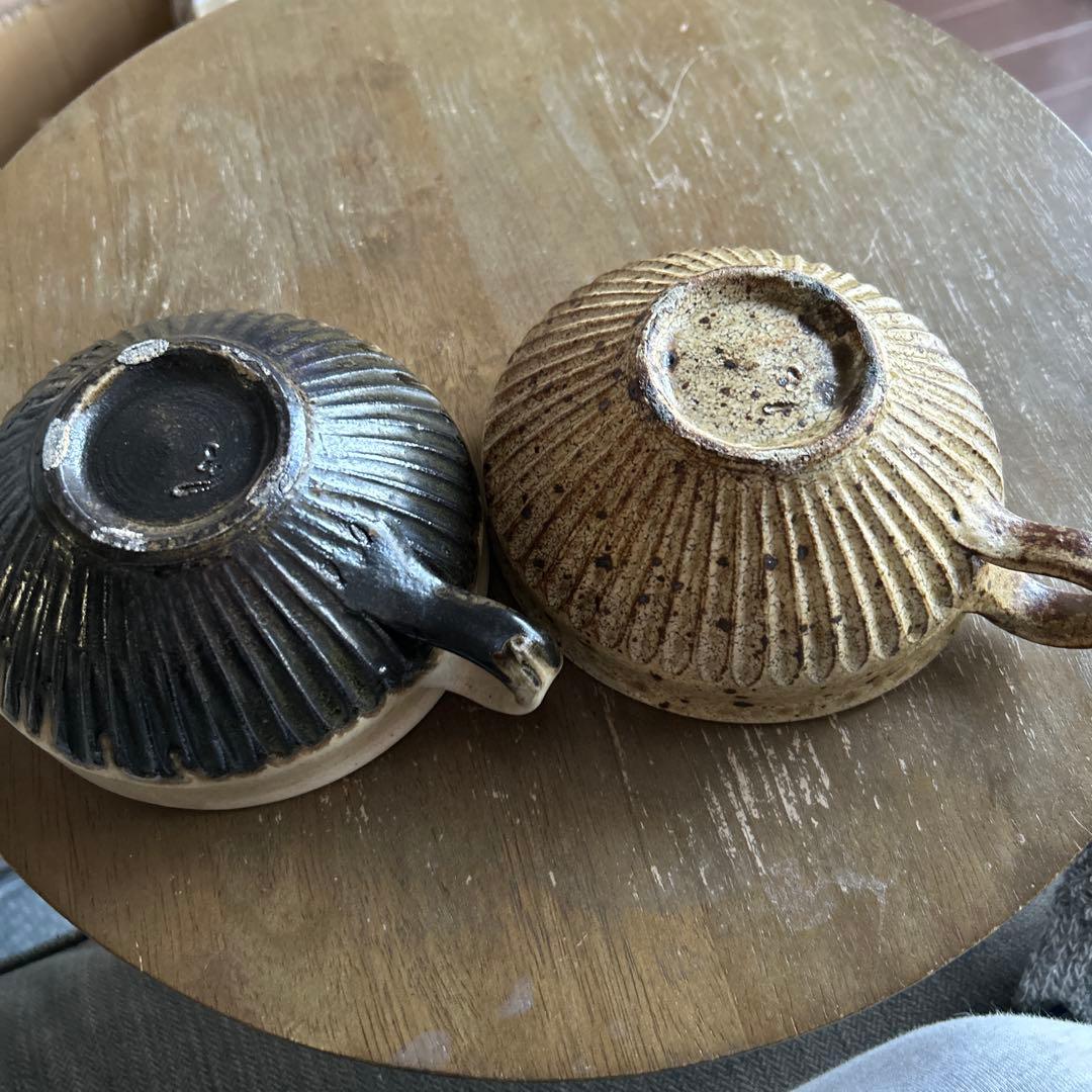 余宮隆スープカップ２客　キュノワール