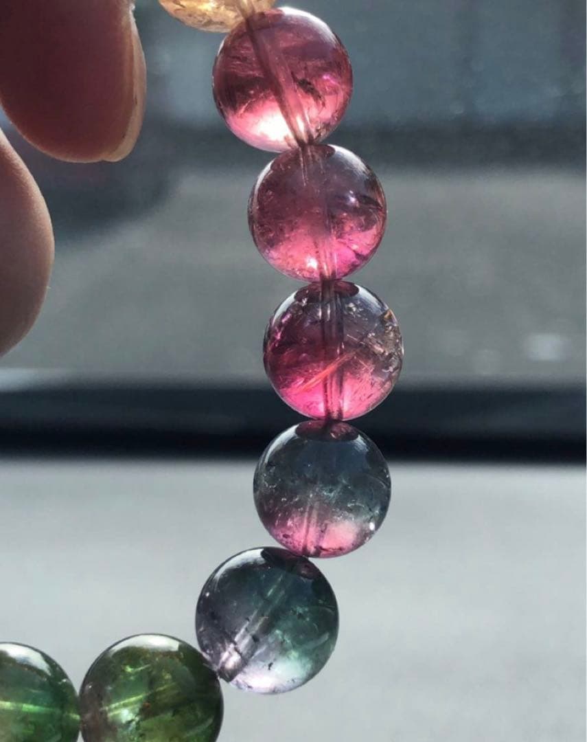 極上　ウォーターメロントルマリン　ブレスレット　１０．５ｍｍ