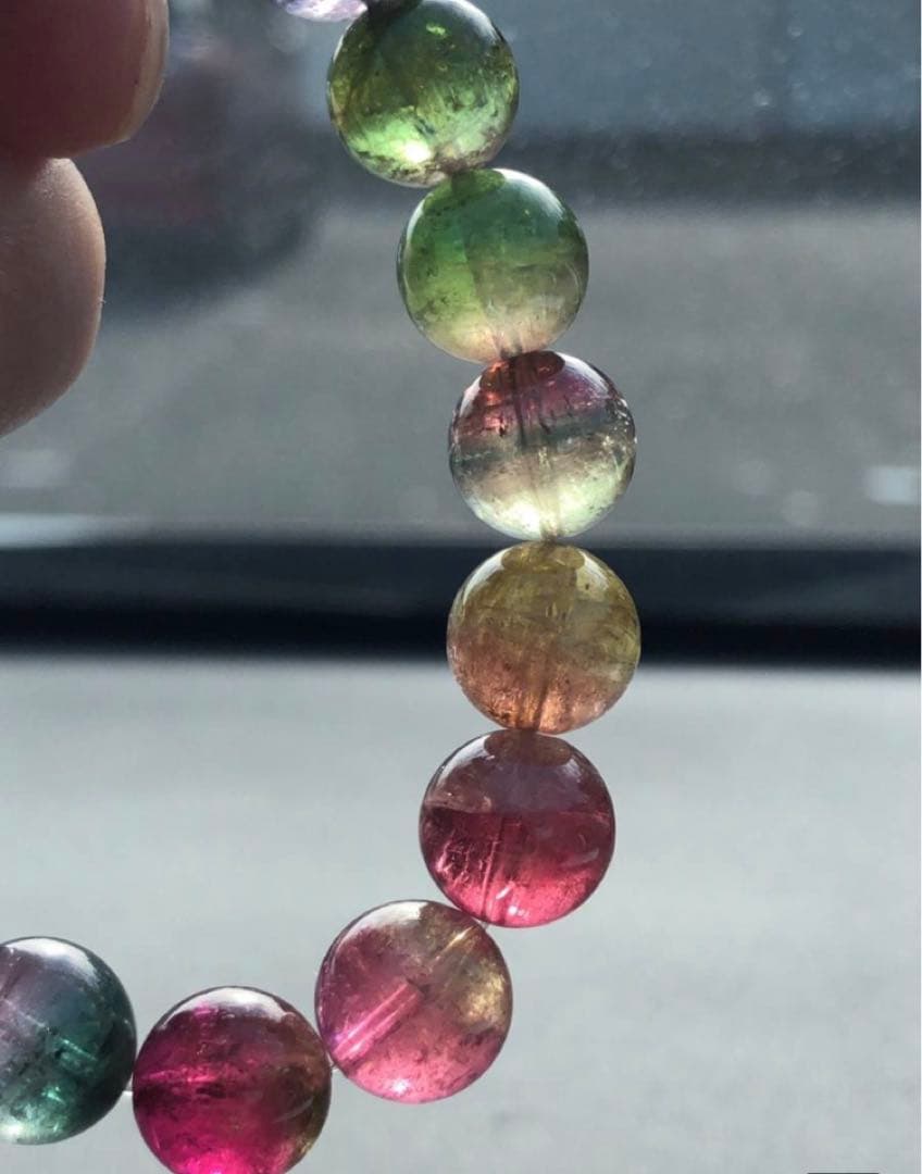 極上　ウォーターメロントルマリン　ブレスレット　１０．５ｍｍ