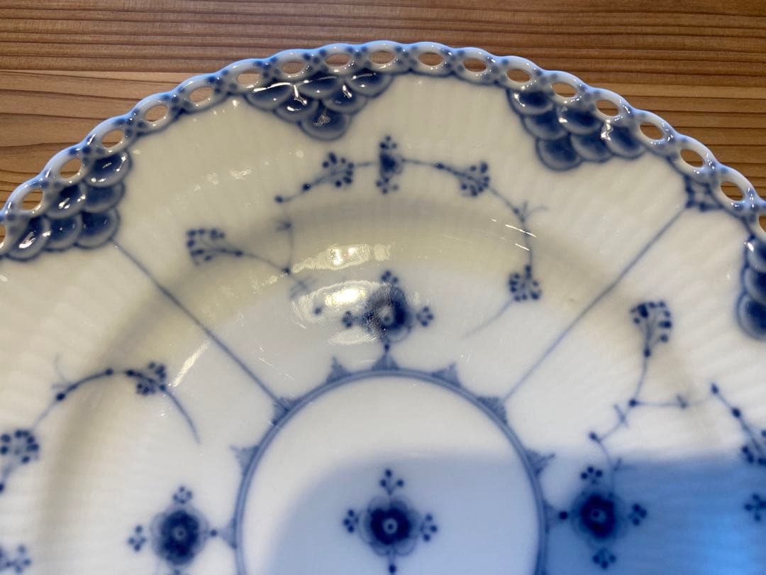 【ヤマザキ】フルレース　ケーキプレート　1870-90年製　6枚