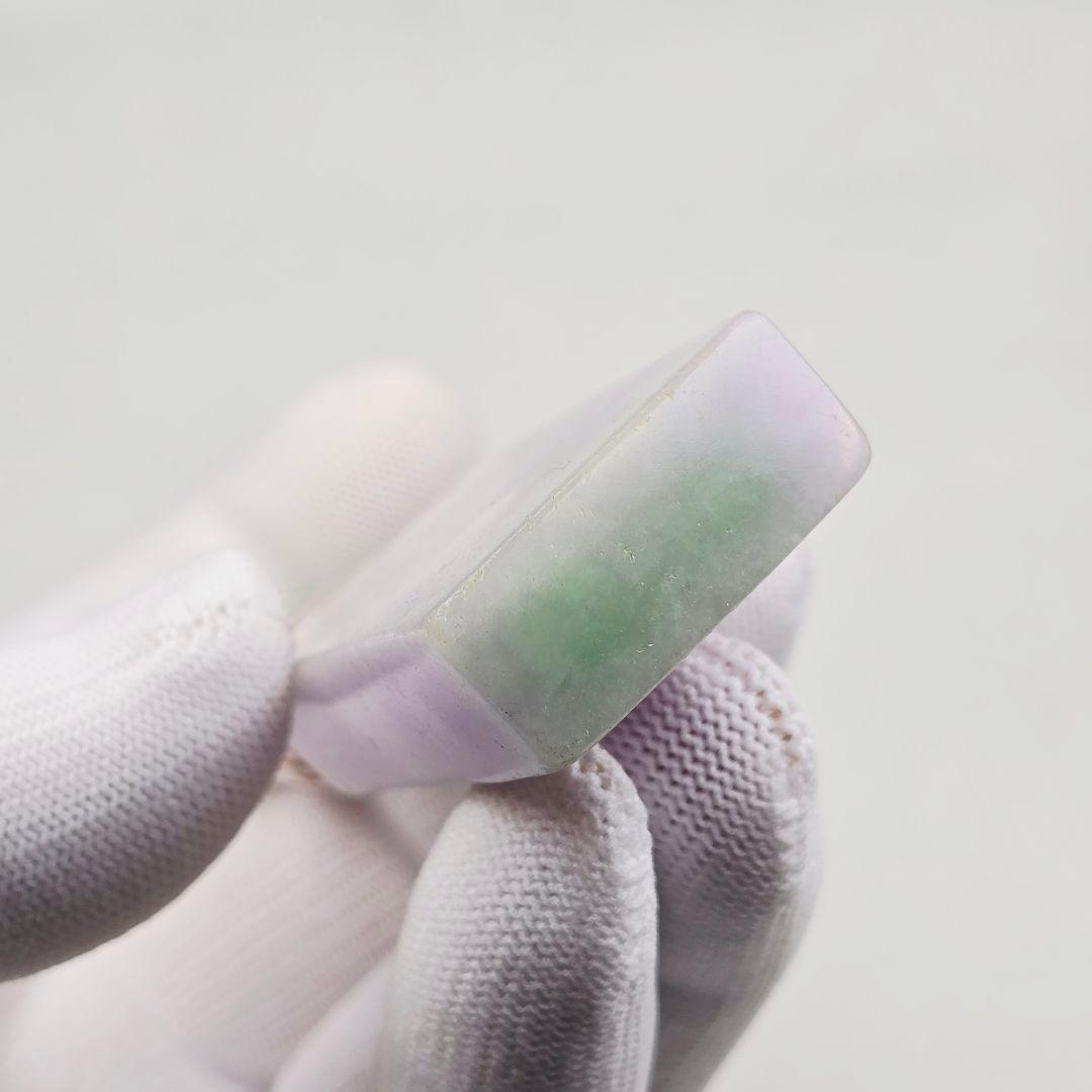 古文房具 翡翠 辣緑 スミレ 手彫り 霊猿紋 印材 印石 置物 超美品