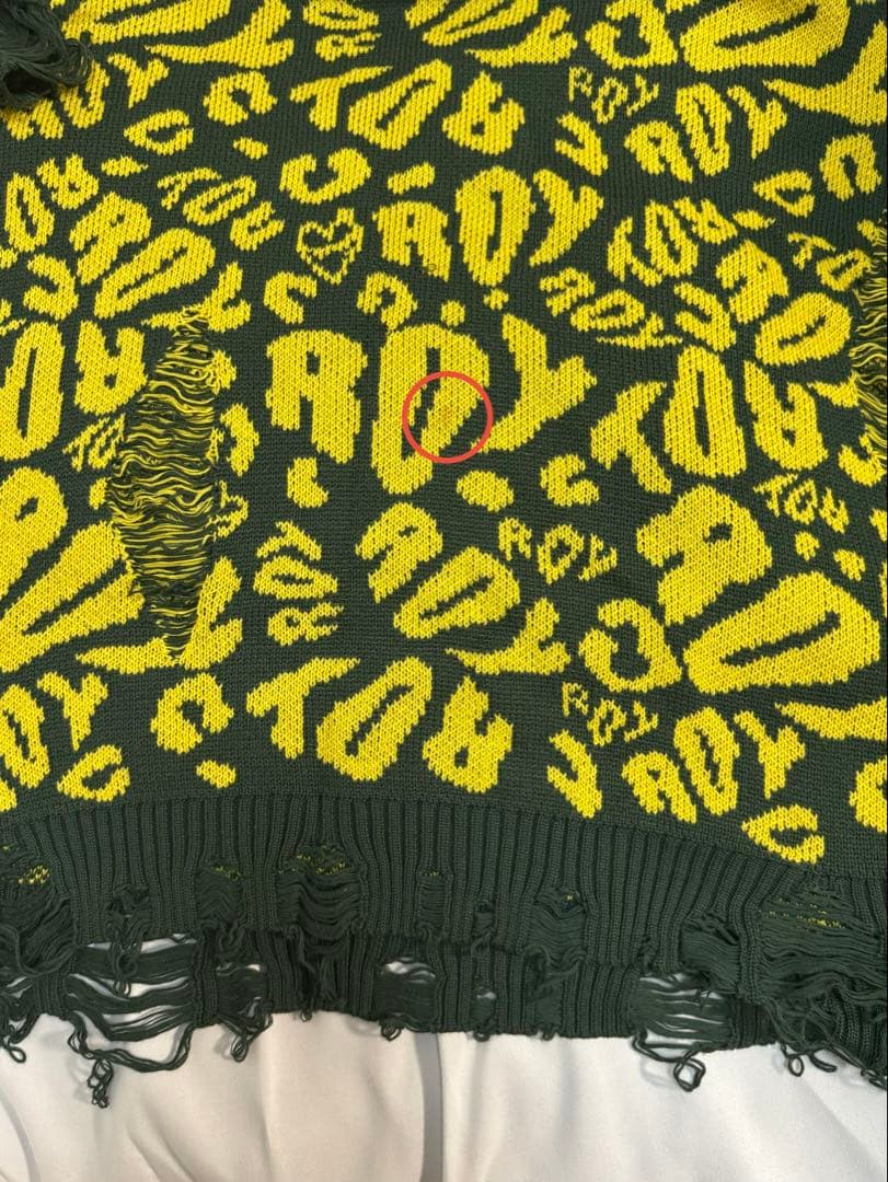 ROY reflect overjoy ROY総柄ダメージニットLiSA