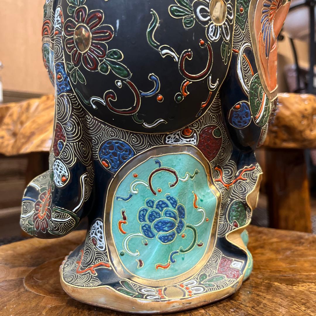 古美術金彩九谷焼布袋様　仏教美術 古美術　骨董品　七福神　石川県