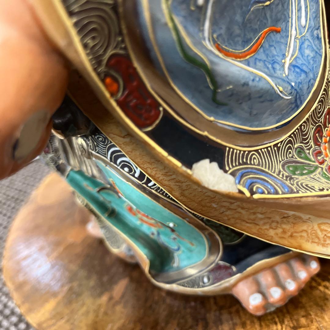 古美術金彩九谷焼布袋様　仏教美術 古美術　骨董品　七福神　石川県