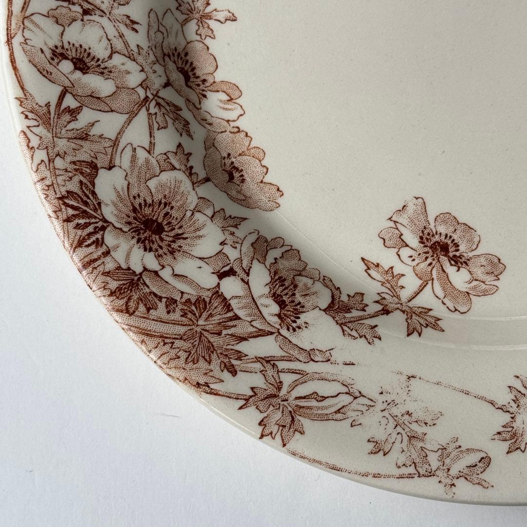 美品 フランスアンティーク Gien ジアン Anemones アネモネ