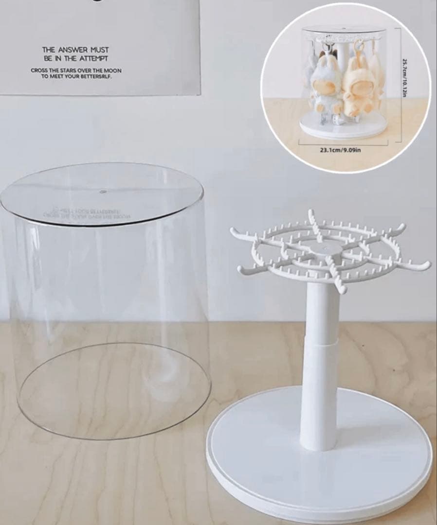 回転式クリアディスプレイケース 2セット