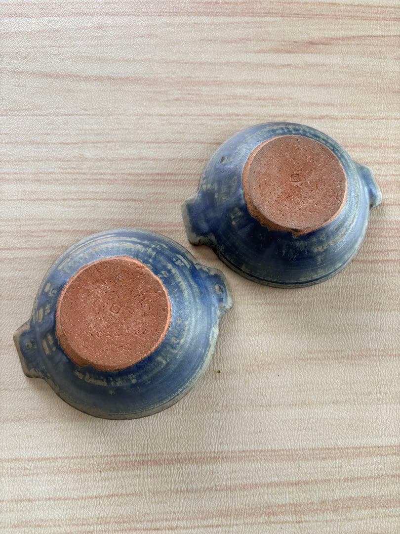 八木橋昇さん耳付き陶器皿2個セット