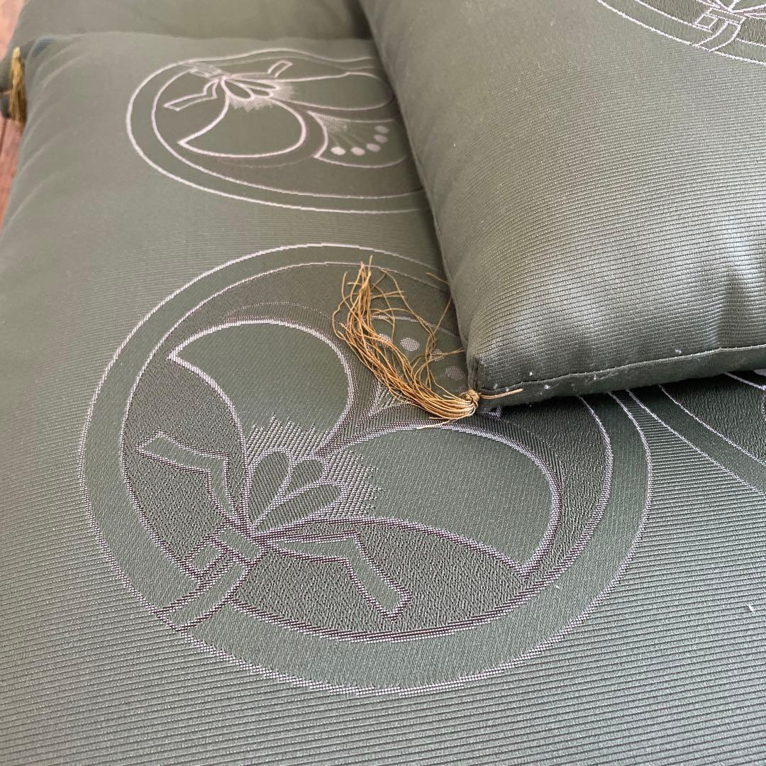 高級座布団　5枚セット　緑