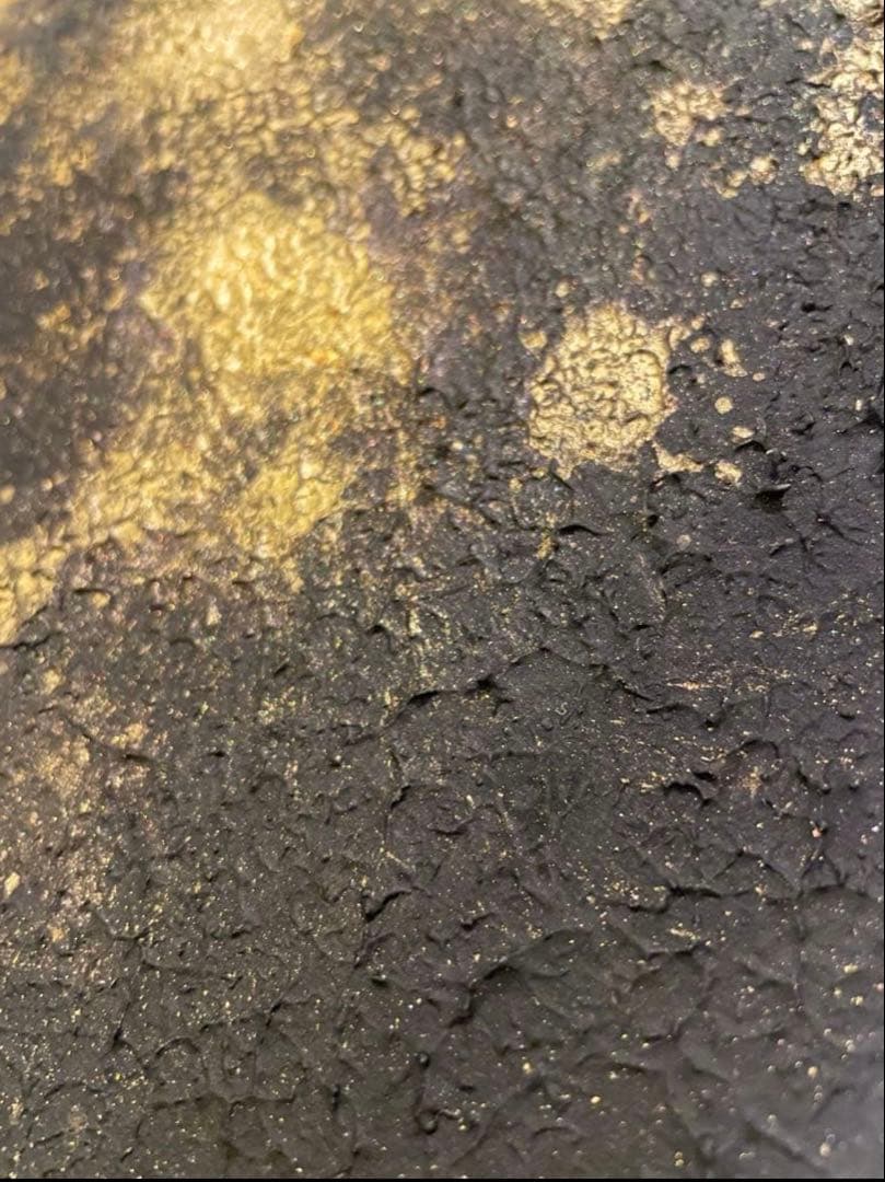 金×黒 テクスチャーアート F4 絵画　モダン　抽象画　現代アート　壁掛けパネル