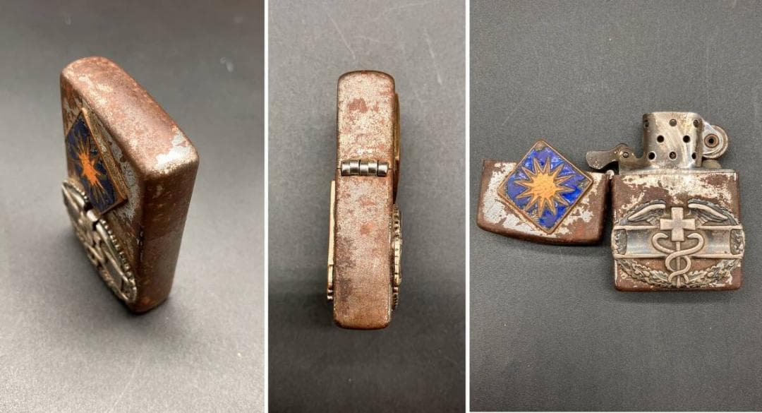 米軍 朝鮮戦争 衛生兵　実物 ZIPPO ドッグタッグ IDブレスレット 階級章