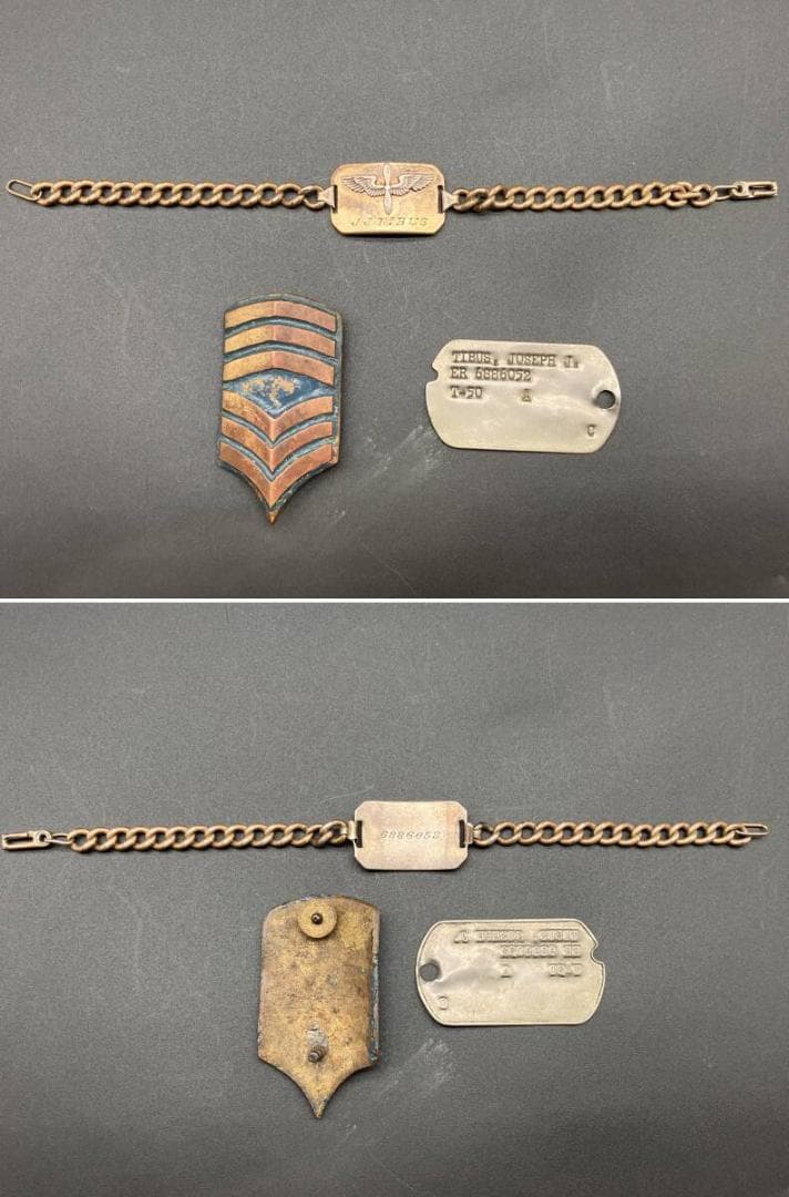 米軍 朝鮮戦争 衛生兵　実物 ZIPPO ドッグタッグ IDブレスレット 階級章