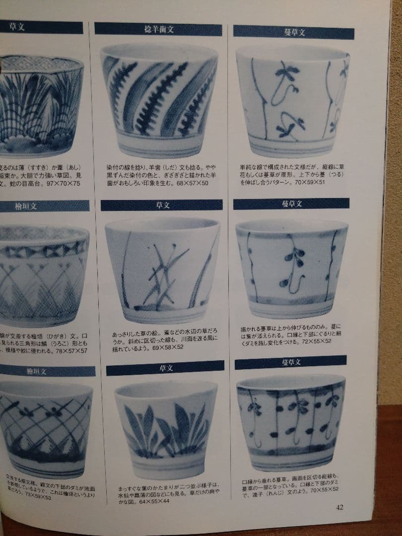 古伊万里 染付 草の図 猪口