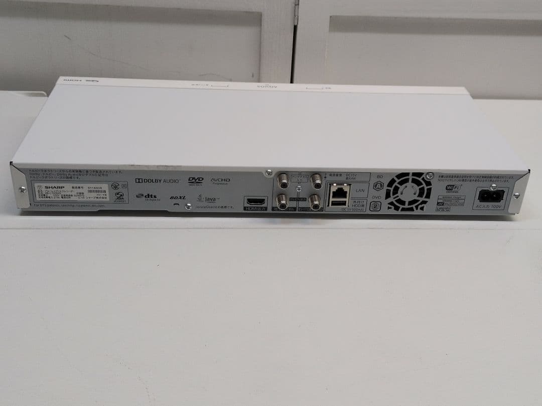 SHARP AQUOS ブルーレイレコーダー 2B-C10DW2 M2447