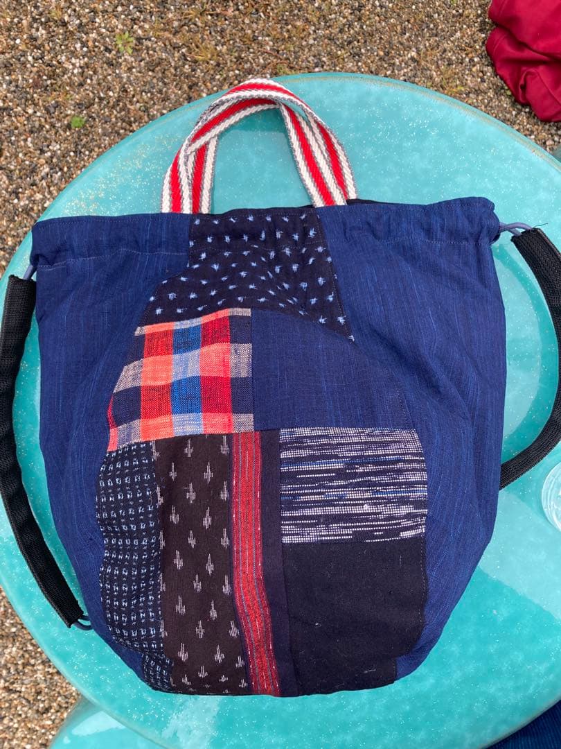 絣いろいろコロンとしたリュック