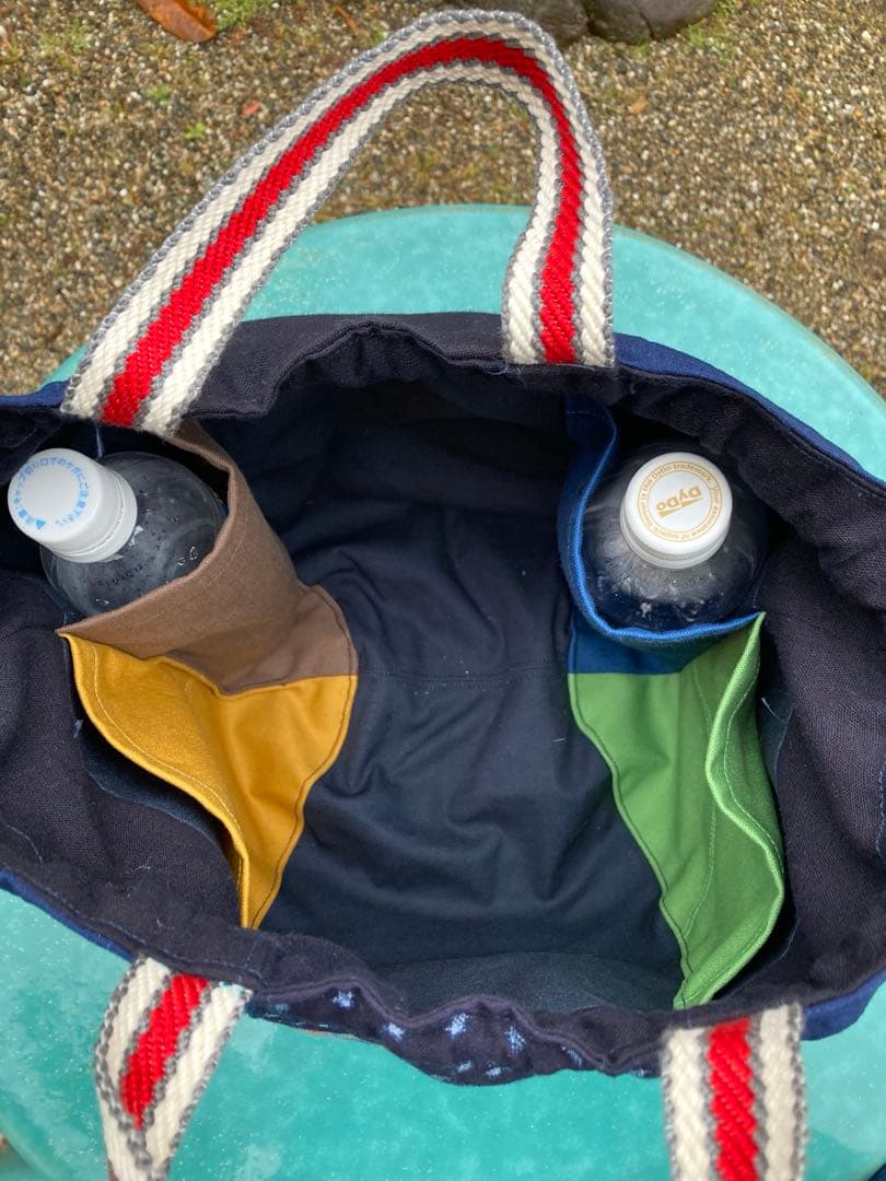 絣いろいろコロンとしたリュック