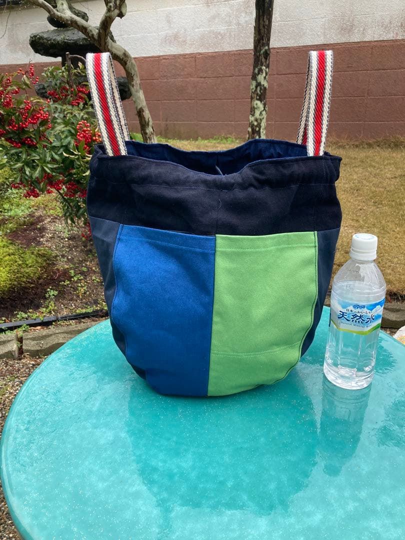 絣いろいろコロンとしたリュック