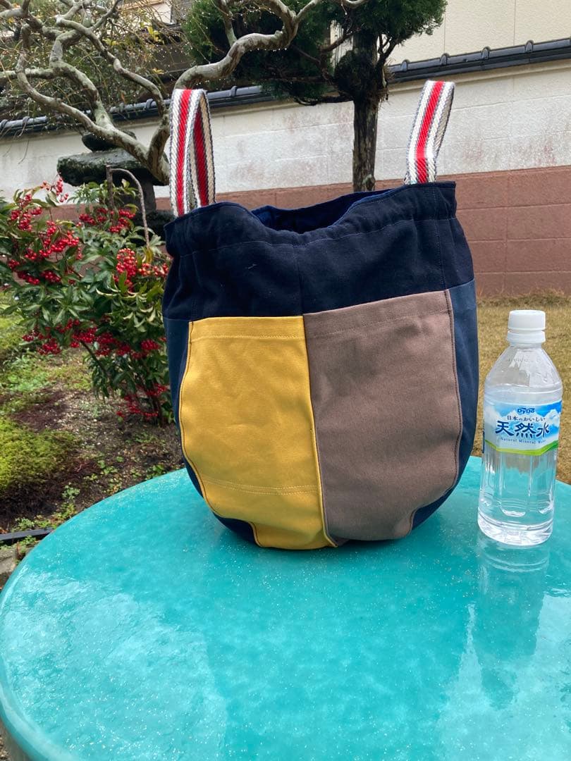 絣いろいろコロンとしたリュック