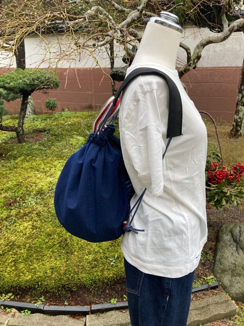 絣いろいろコロンとしたリュック