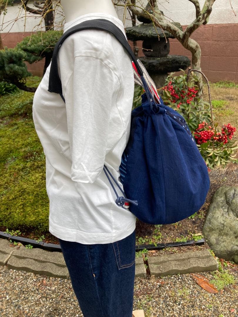 絣いろいろコロンとしたリュック