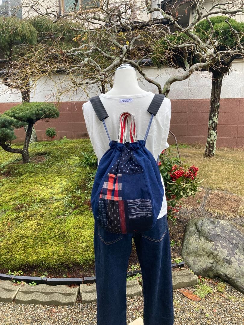 絣いろいろコロンとしたリュック