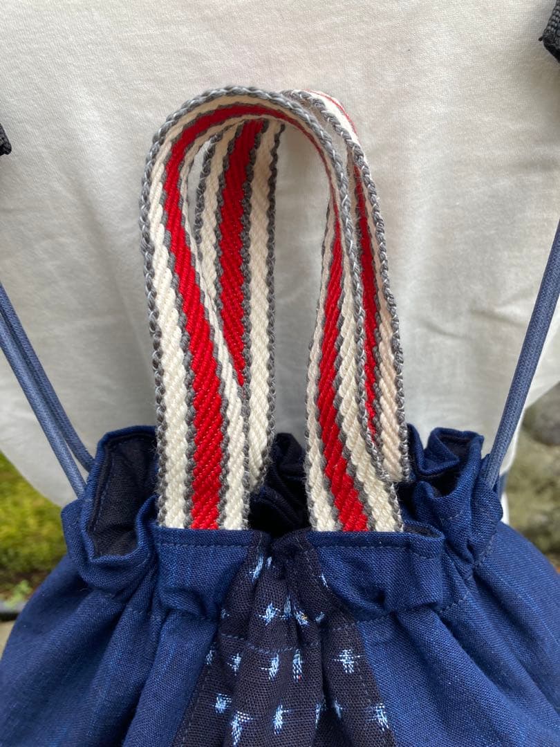 絣いろいろコロンとしたリュック