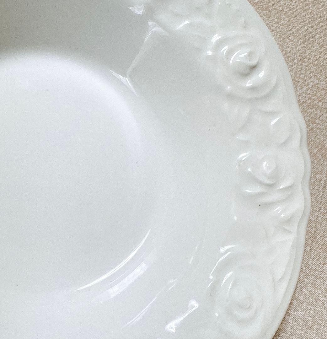 quadritoglio 　バラ柄　深皿　イタリア製　6枚セット