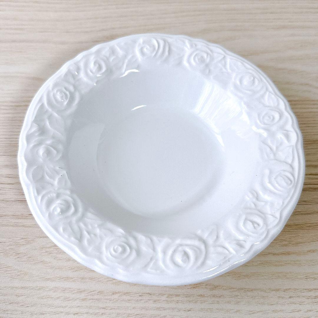 quadritoglio 　バラ柄　深皿　イタリア製　6枚セット