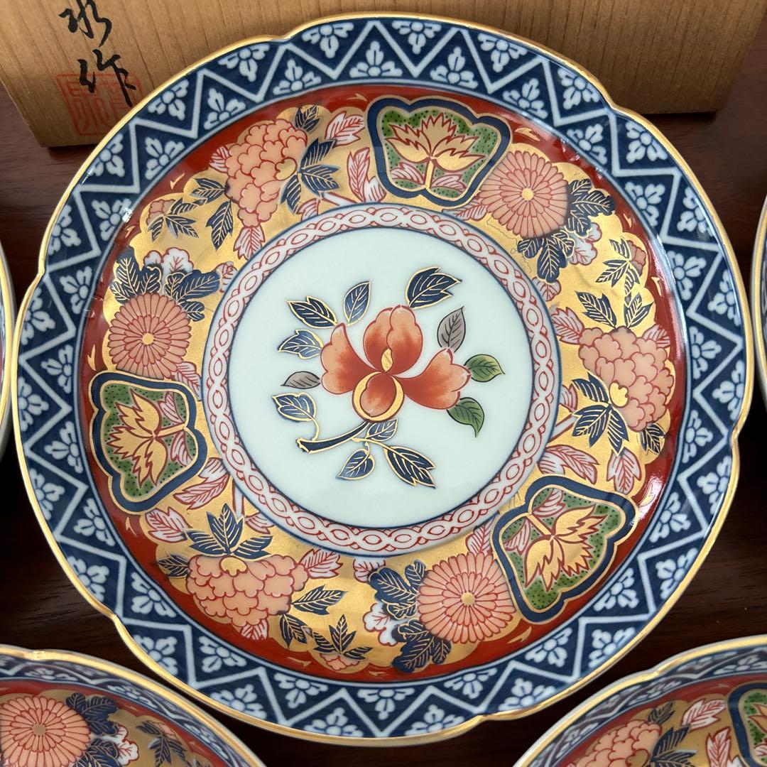 極錦金彩古伊万里　銘々皿揃