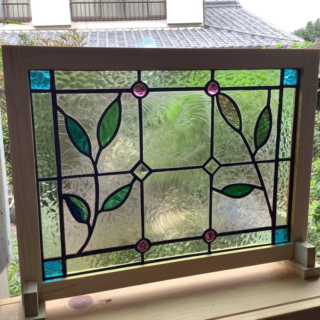 ステンドグラス住宅用リーフパネル(1116)