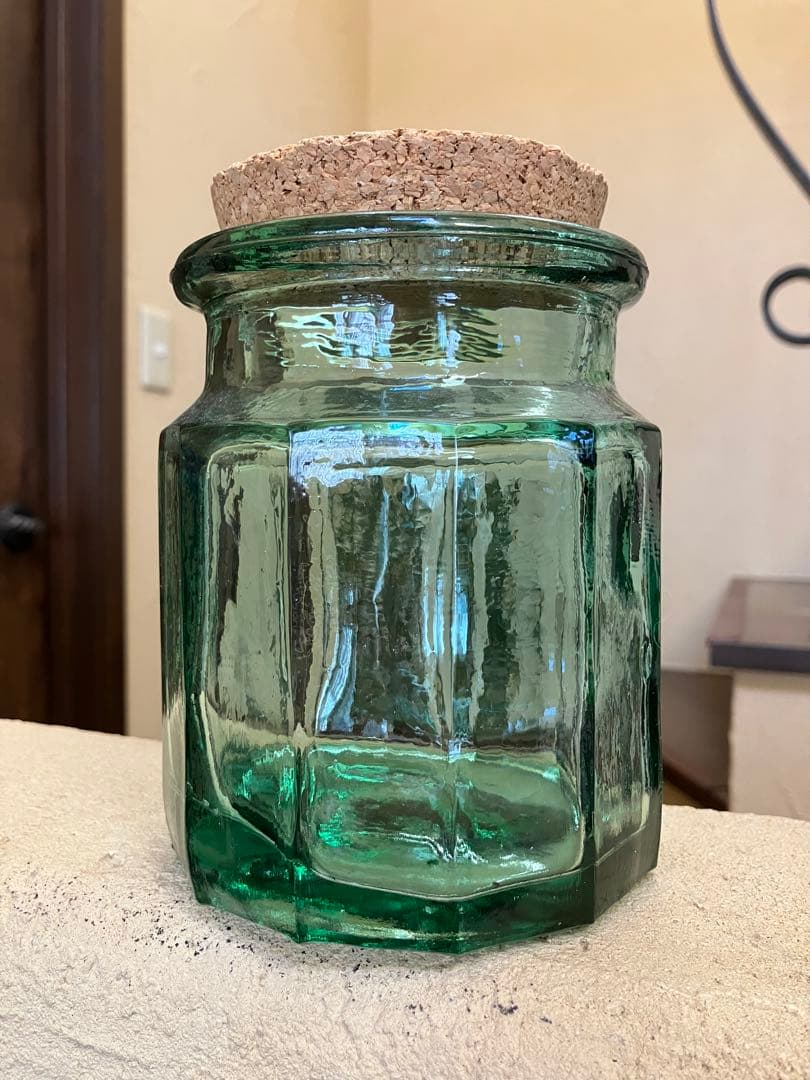 イタリア製＆スペイン製ガラスキャニスター　2点セット