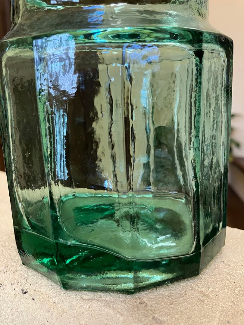 イタリア製＆スペイン製ガラスキャニスター　2点セット