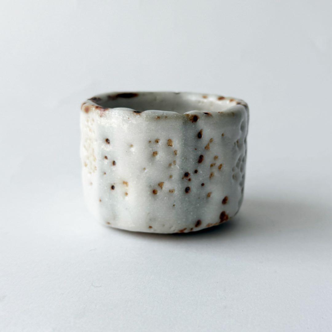 加藤春鼎　志野酒器　瀬戸焼　徳利　ぐい呑み×2　あわせて