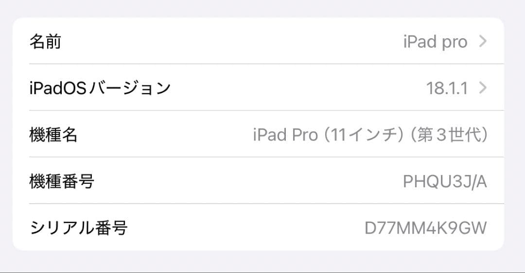 【⚠️刻印あり】iPad Pro 第三世代 スペースグレー256GB WiFi