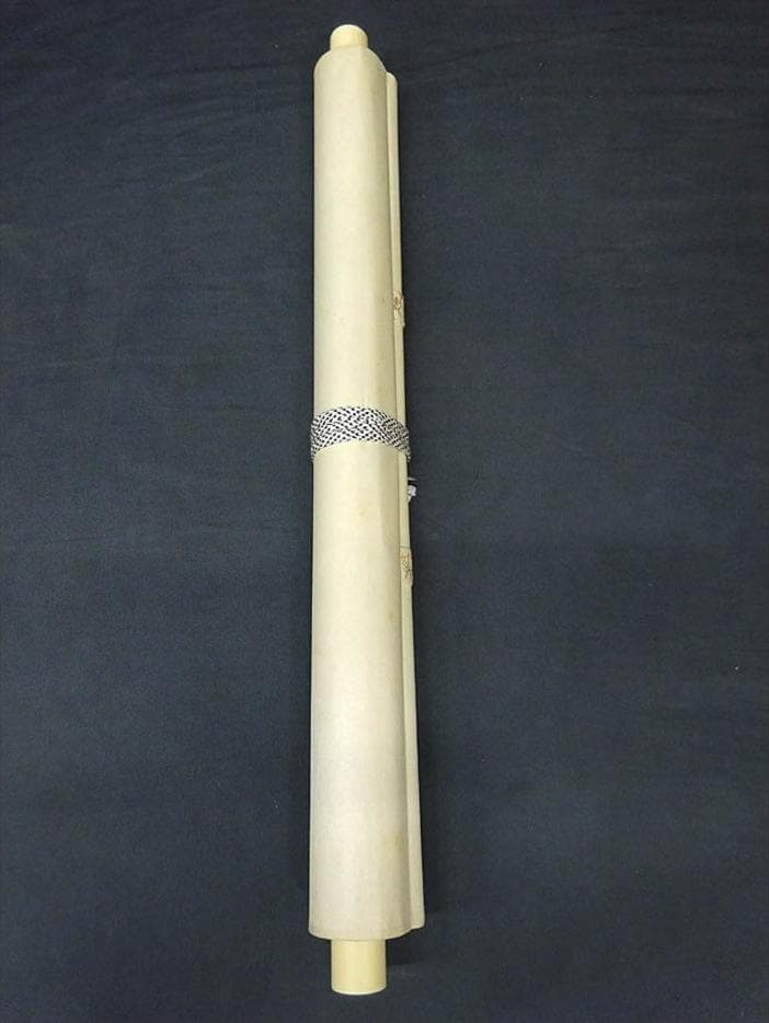 【真作】掛軸 福田耕二『青緑山水図』絹本 肉筆 共箱付 掛け軸 p042605