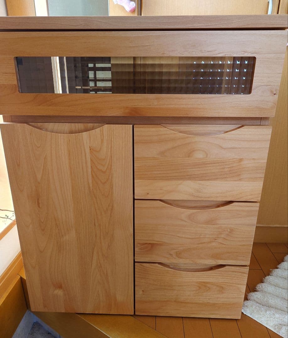 ☆新品☆ベルメゾン 天然木アルダー材キャビネット