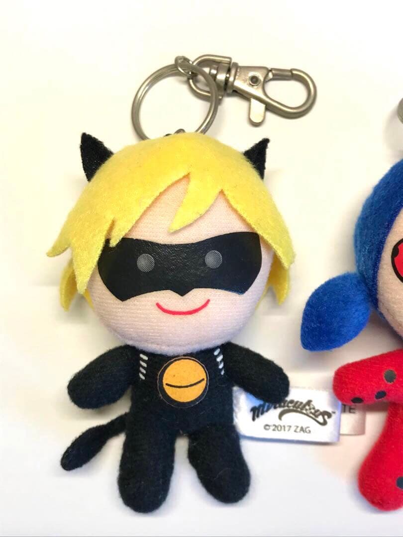 ミラキュラス　レディバグ＆シャノワール　ぬいぐるみ マスコットキーホルダーセット