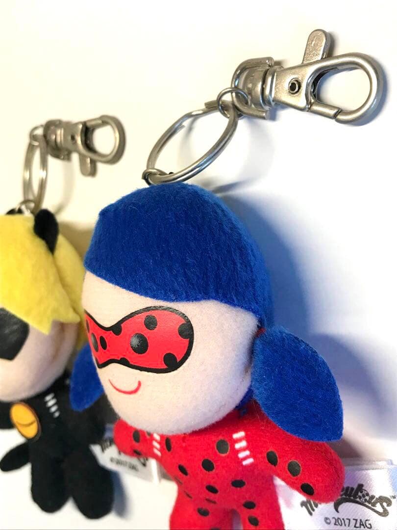ミラキュラス　レディバグ＆シャノワール　ぬいぐるみ マスコットキーホルダーセット