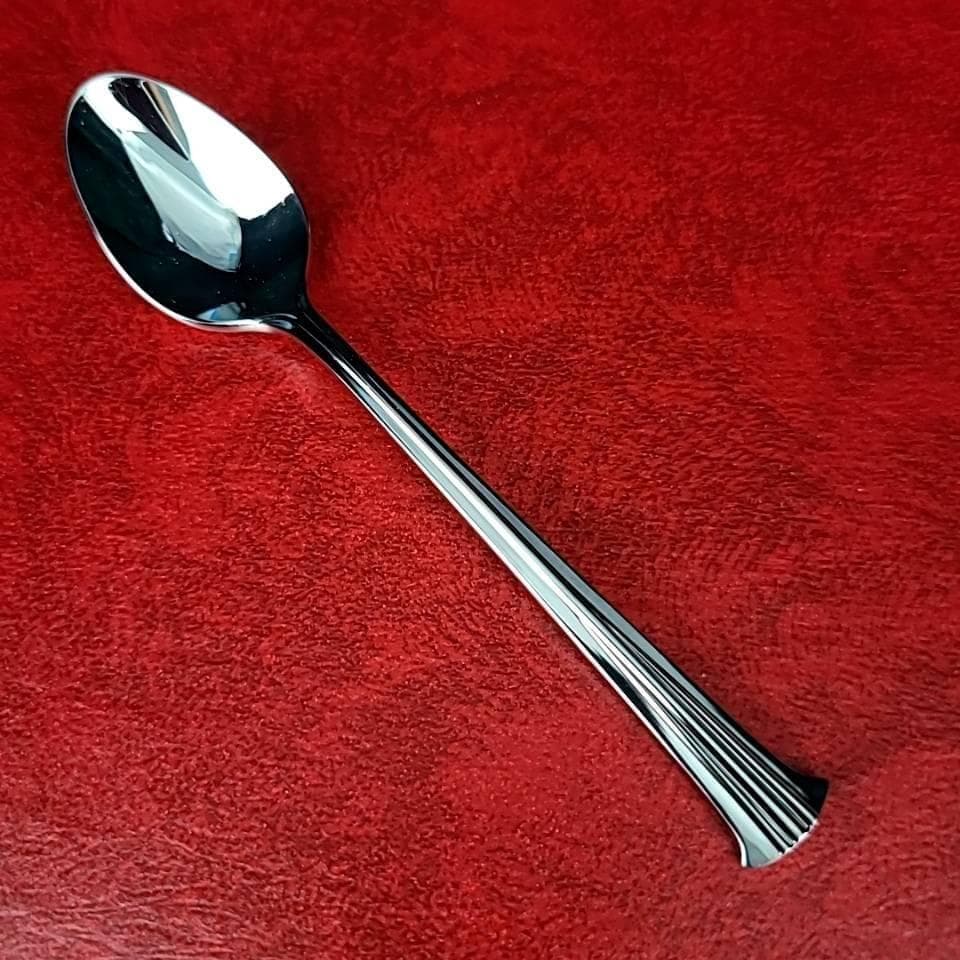 ●未使用/ラッキーウッド　カトラリー　洋白銀器　スプーン　14本　箱つき 1