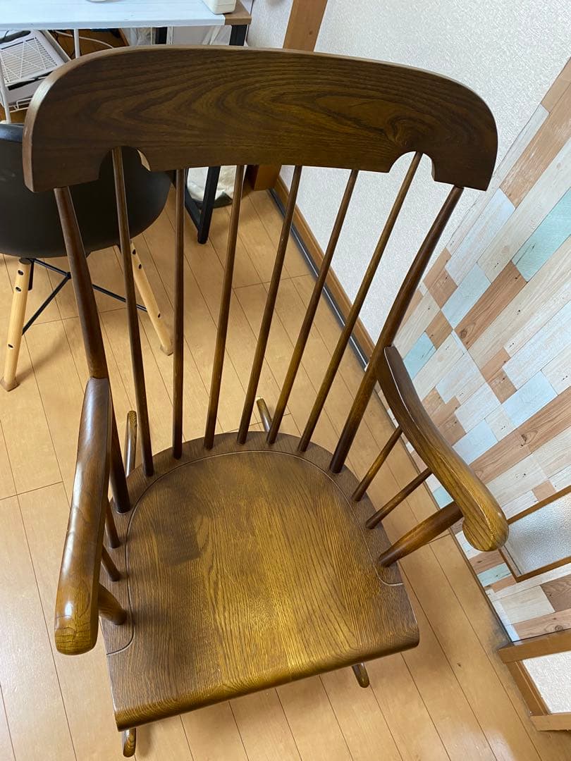 飛騨産業　ロッキングチェア　キツツキマーク　希少　アンティーク