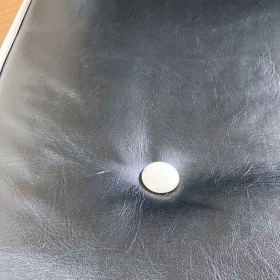 蒲装株式会社レザーマチ付き座椅子・ブラック・黒