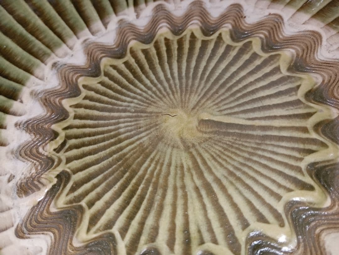 径39.8cm！大皿！重要無形文化財！小鹿田焼(大分県小鹿田焼の里)