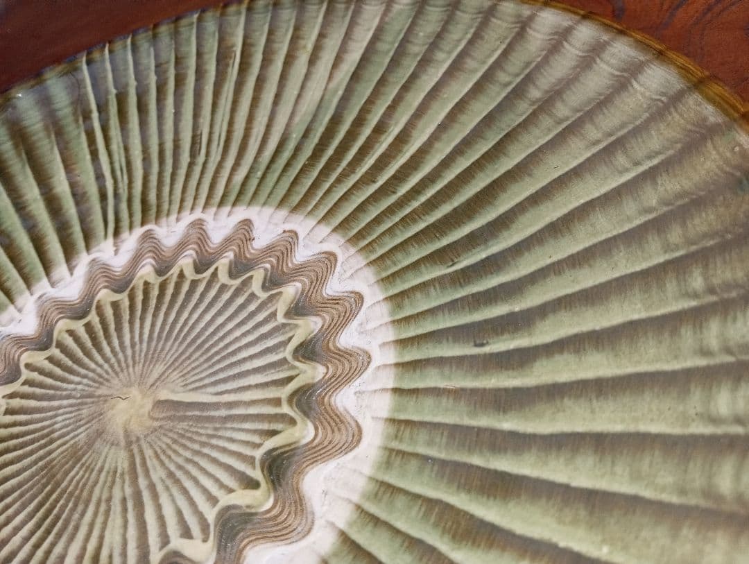 径39.8cm！大皿！重要無形文化財！小鹿田焼(大分県小鹿田焼の里)