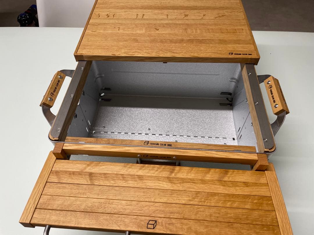 yaseuri gear box スノーピークシェルフコン25 スライドテーブル
