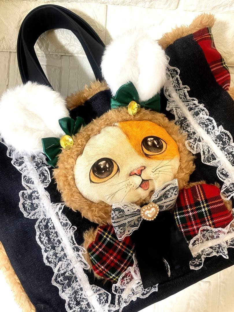 さ*ー様 コヤンイサムチョン　両サイドポケットハンドメイド ふわふわ　トートバッ