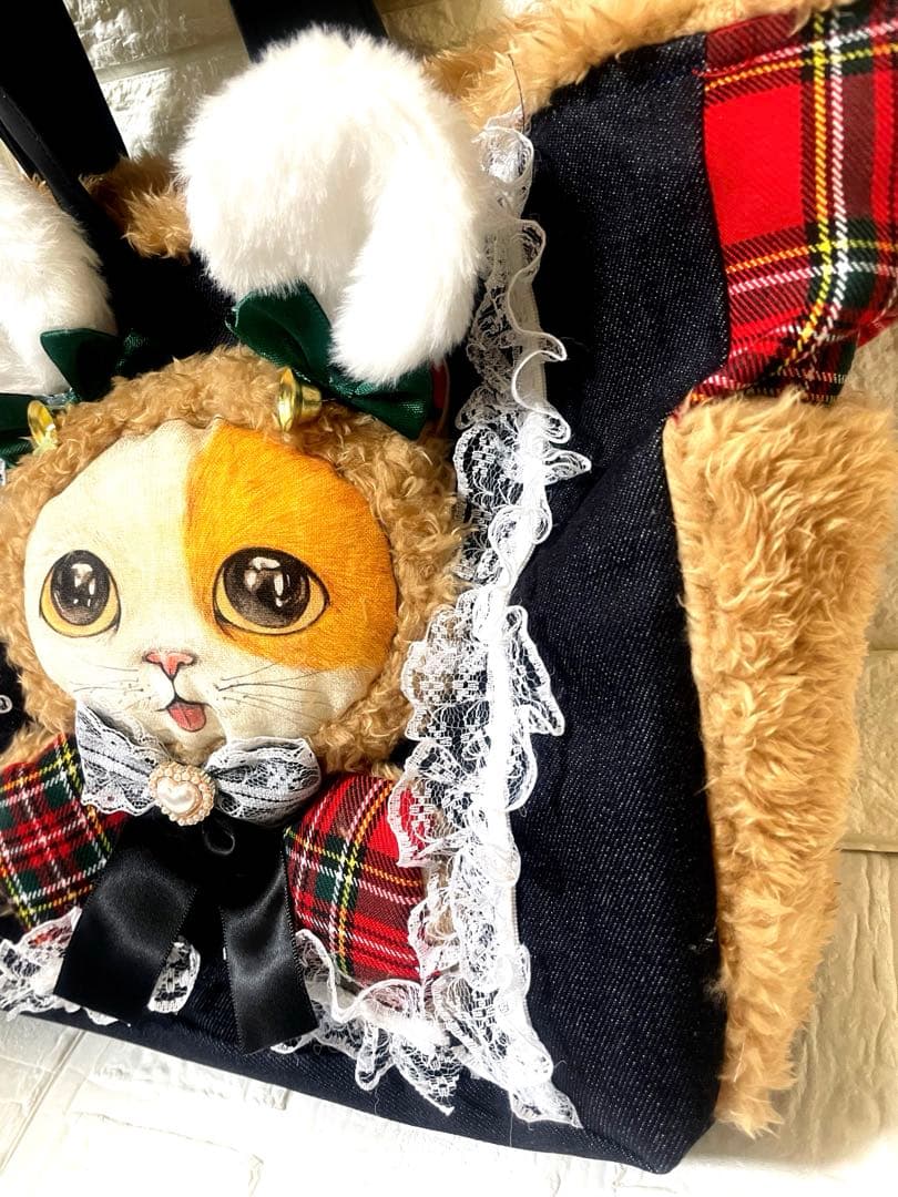 さ*ー様 コヤンイサムチョン　両サイドポケットハンドメイド ふわふわ　トートバッ