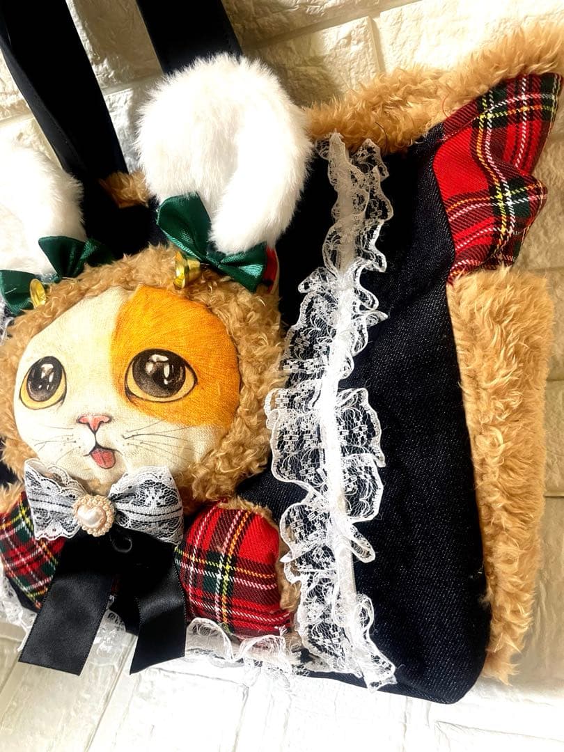 さ*ー様 コヤンイサムチョン　両サイドポケットハンドメイド ふわふわ　トートバッ