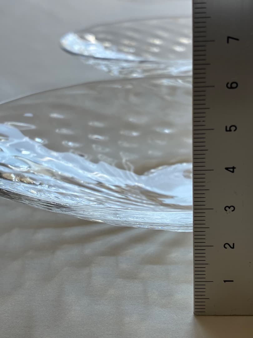 ガラス作家・河上智美 いちご楕円皿 16.5×13.5cm 2枚