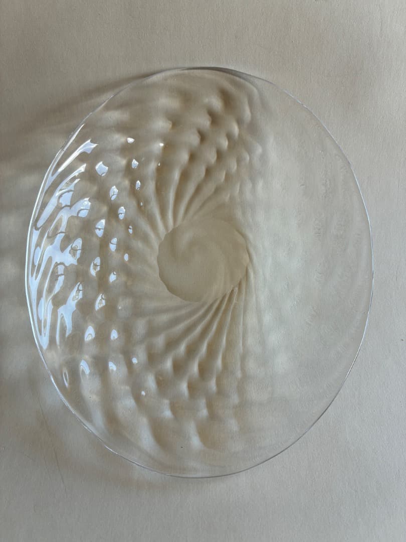 ガラス作家・河上智美 いちご楕円皿 16.5×13.5cm 2枚