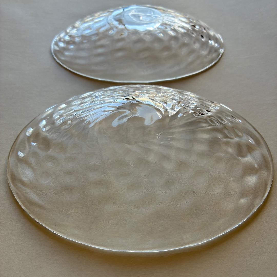 ガラス作家・河上智美 いちご楕円皿 16.5×13.5cm 2枚