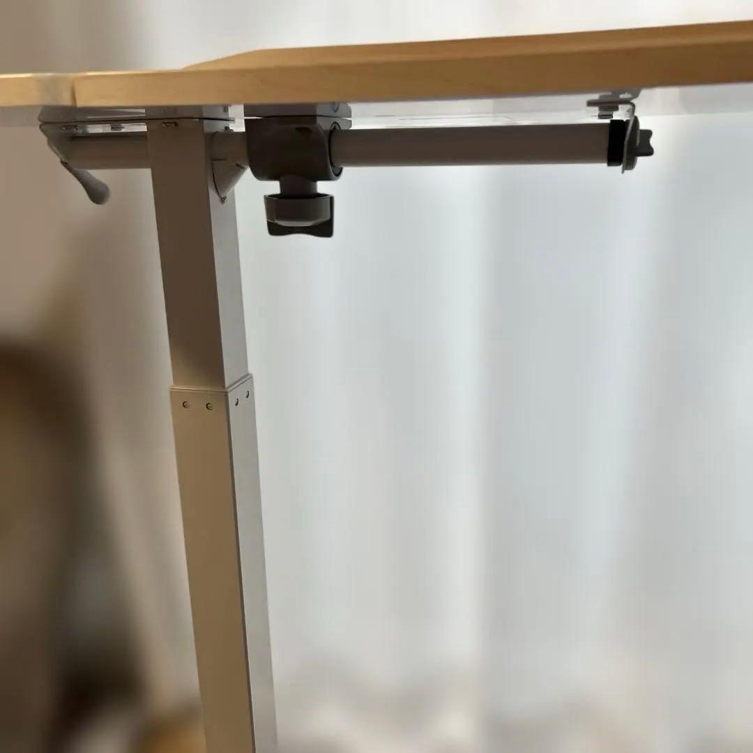 【南福岡駅　直接引取限定】木目調 高さ調整　ローラー付　多機能デスク